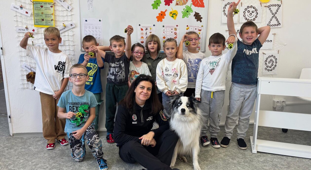 Městská policie - výukový program "Chováme se dobře k pejskům"